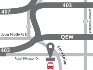 Map of FullMast Oakville clinic